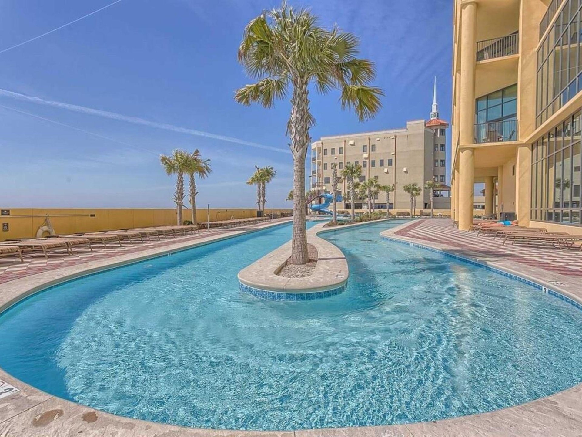 The beachfront lazy river