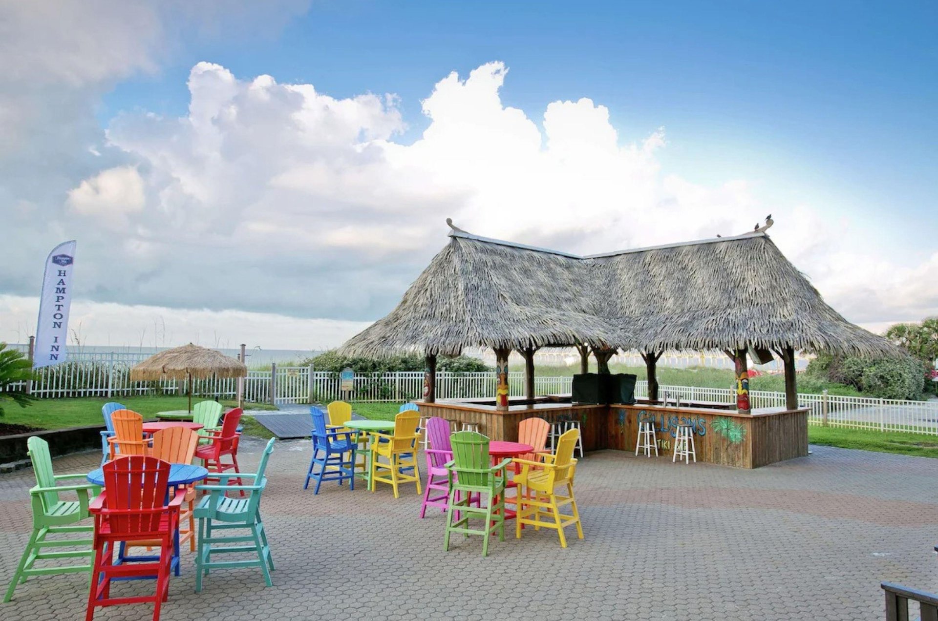 Grab a drink at the poolside bar