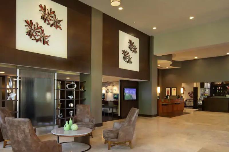 The lobby at the Courtyard by Marriott in Bradenton, Florida