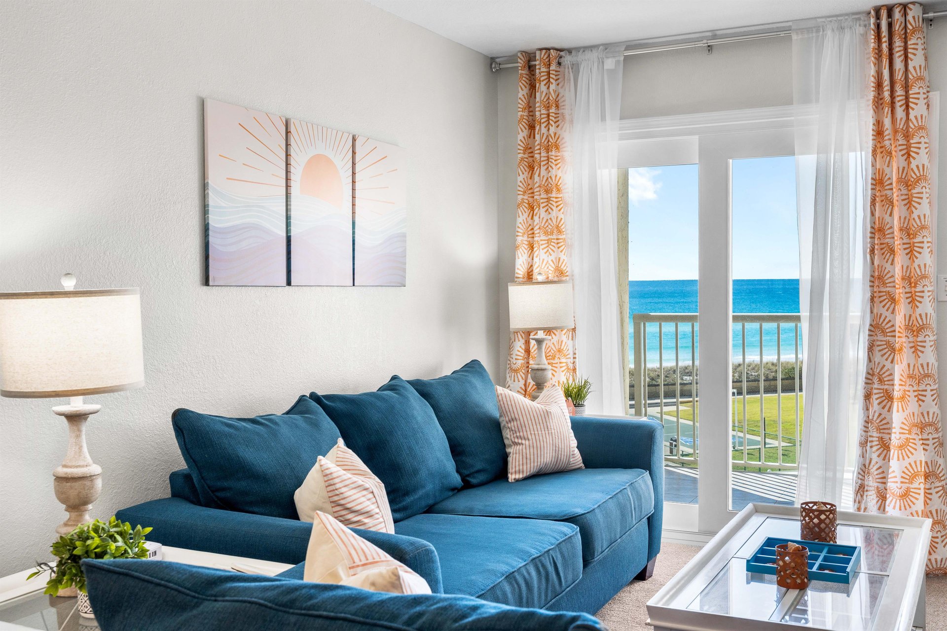 HSRC Living Area With Sofa Sleeper  Balcony Access