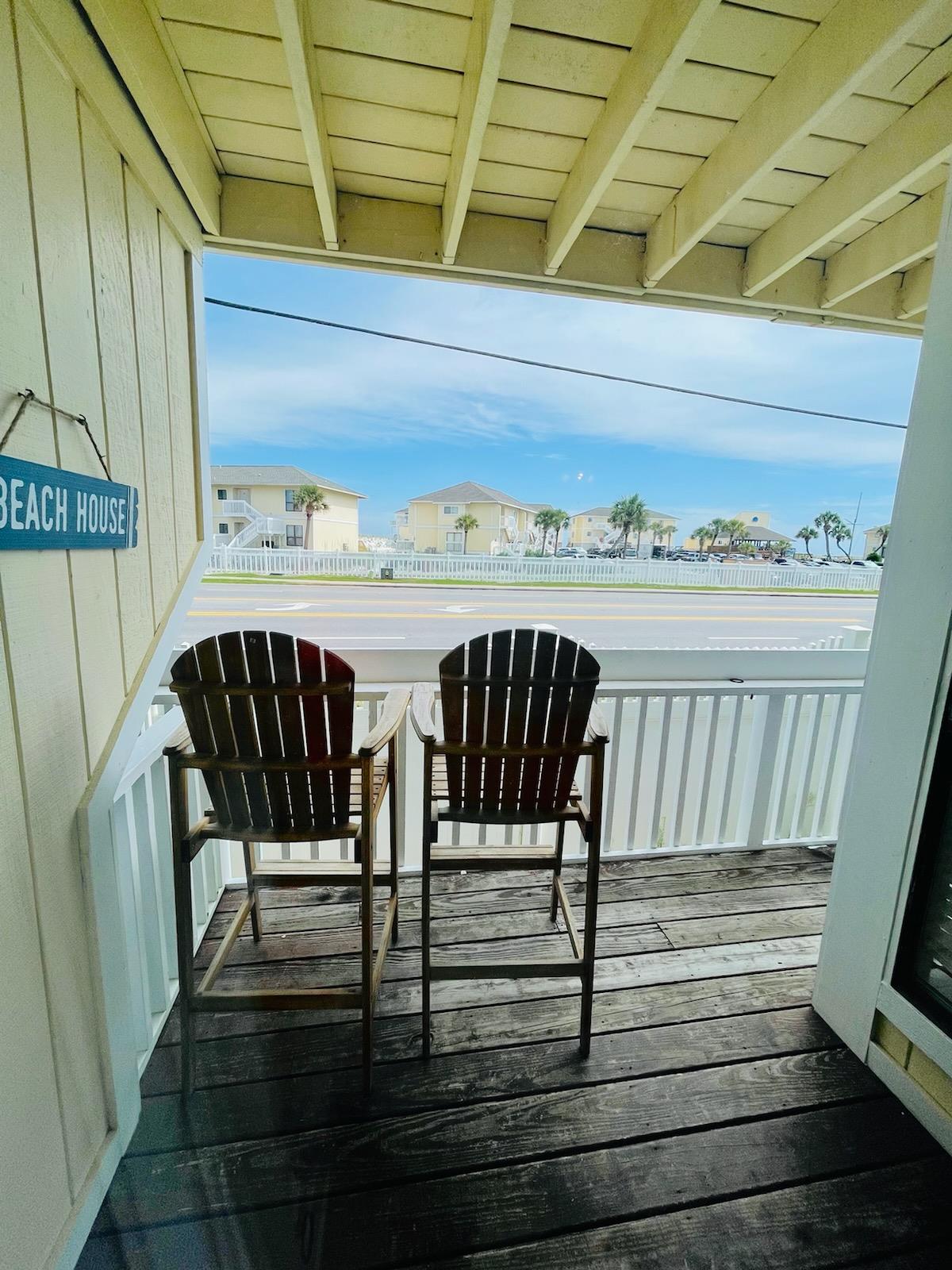 Balcony view of our beach access