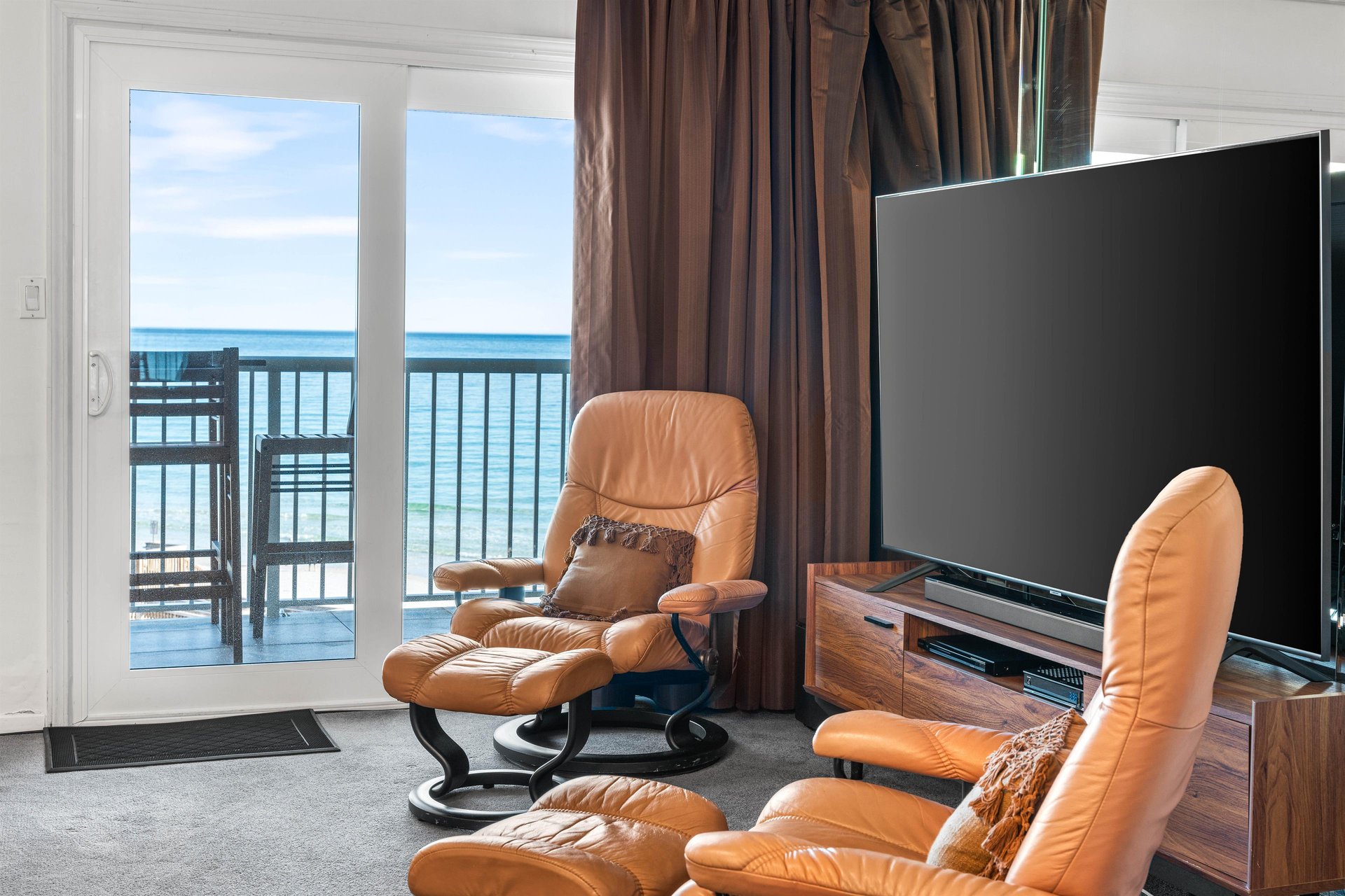 HSRC Living Area With 75 TV  Balcony Access