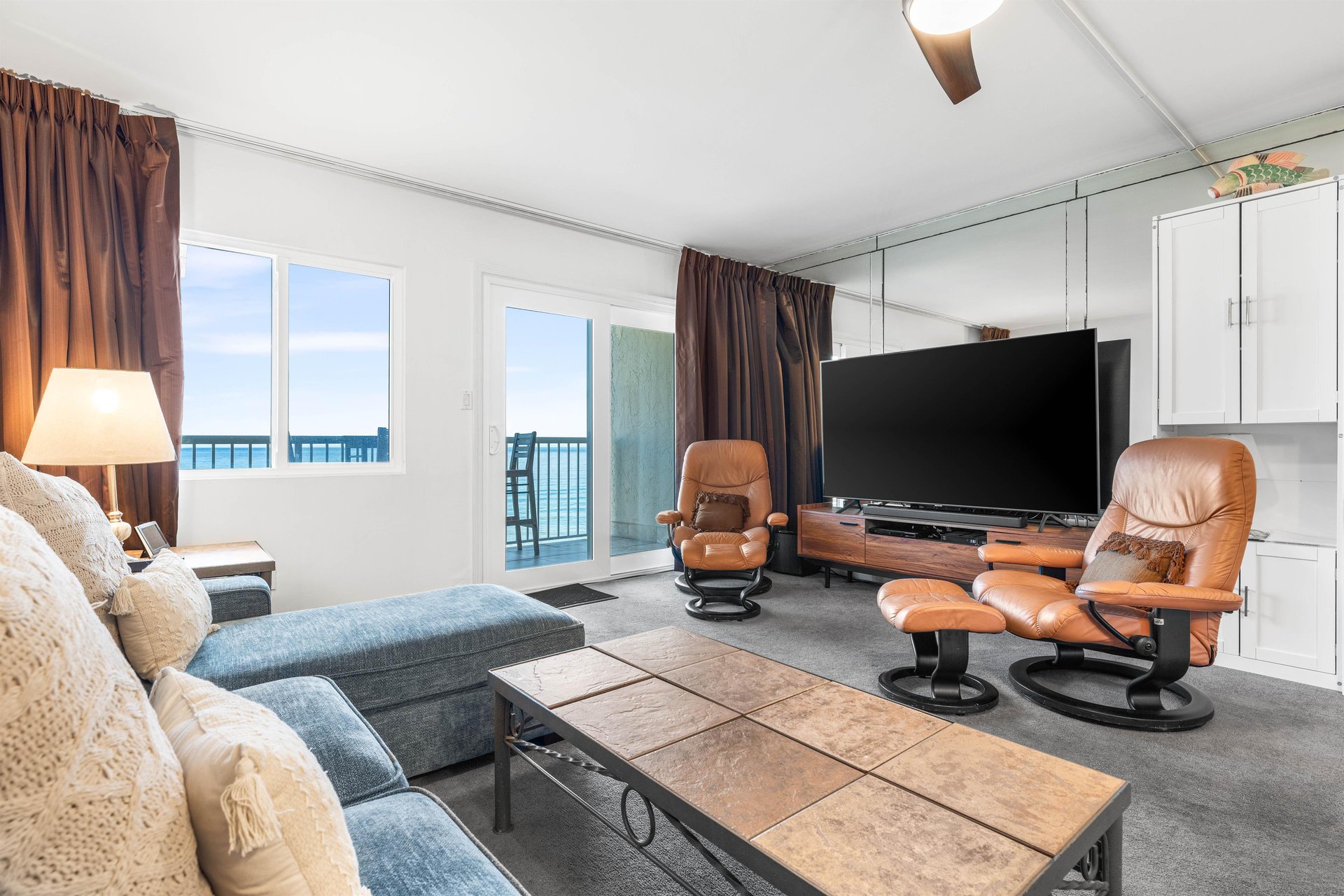 HSRC Living Area With 75 TV  Balcony Access