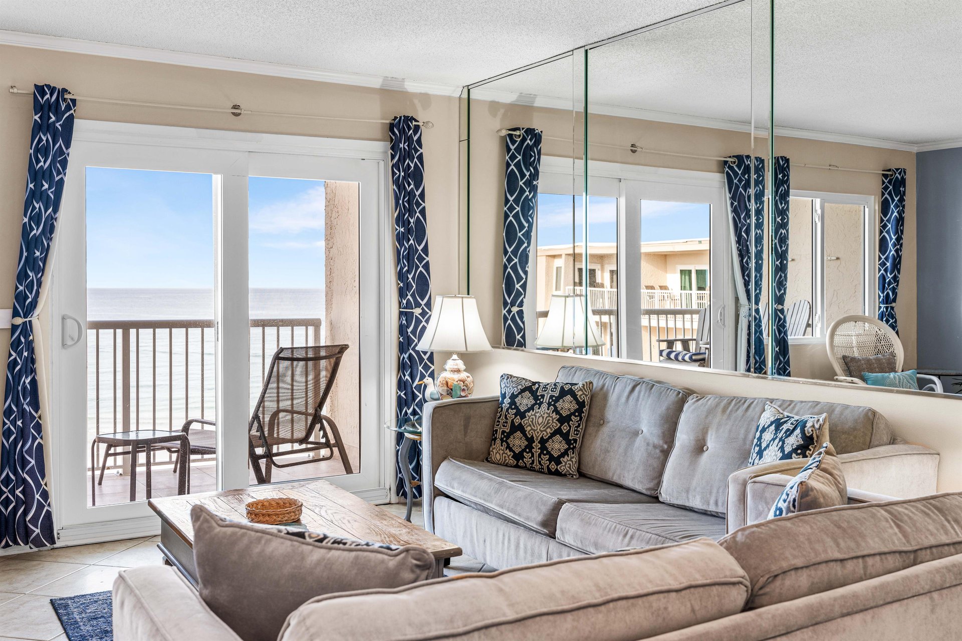 HSRC Living Area With Sofa Sleeper  Balcony Access