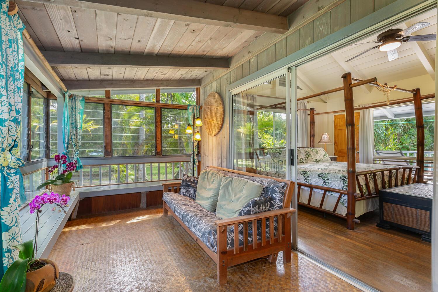 Screened lanai  bedroom