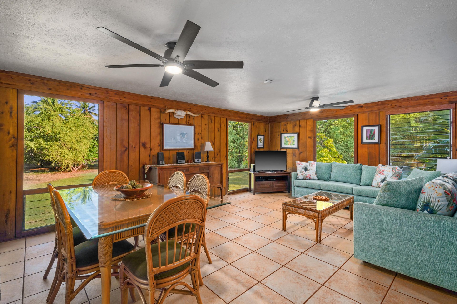 Dining area open to living area