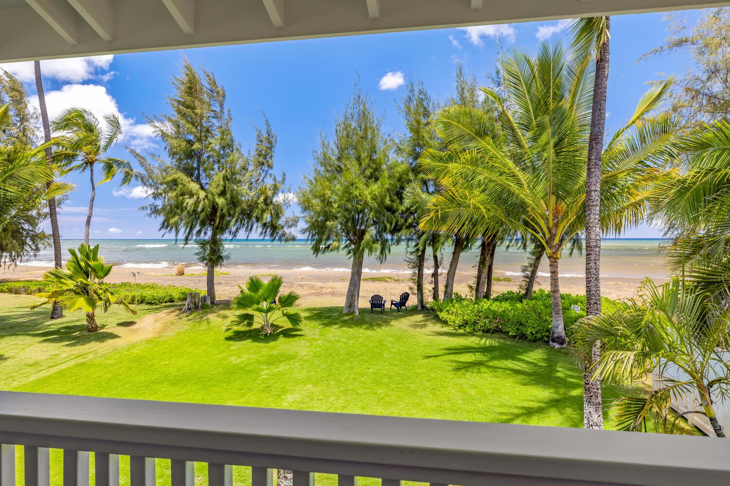 Listen to the sounds of the waves from the lanai