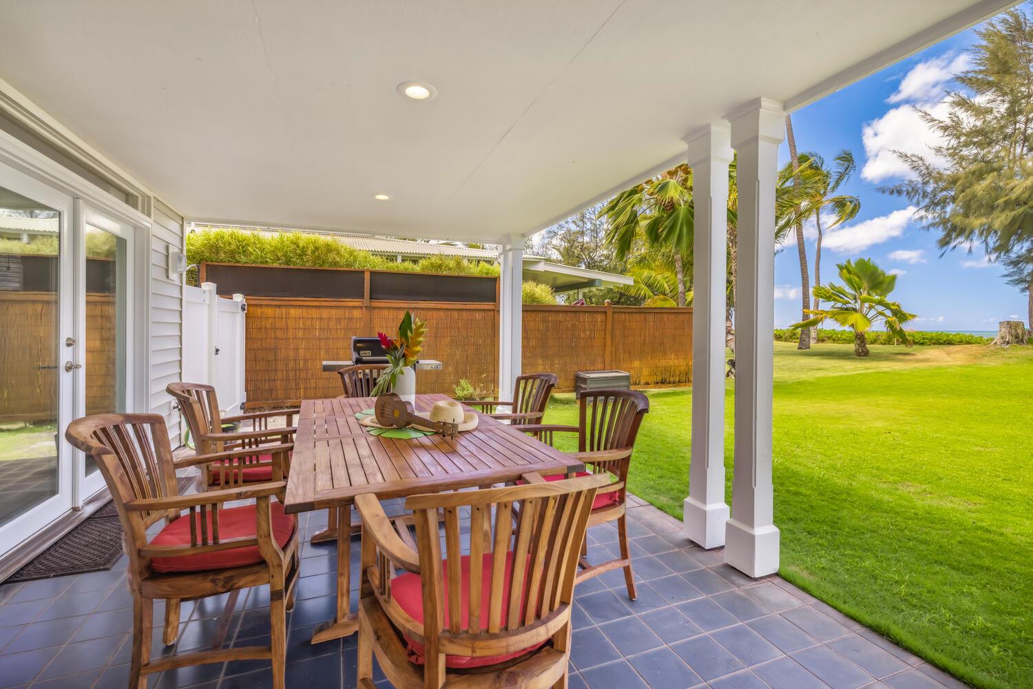 Enjoy family time together or dine outside