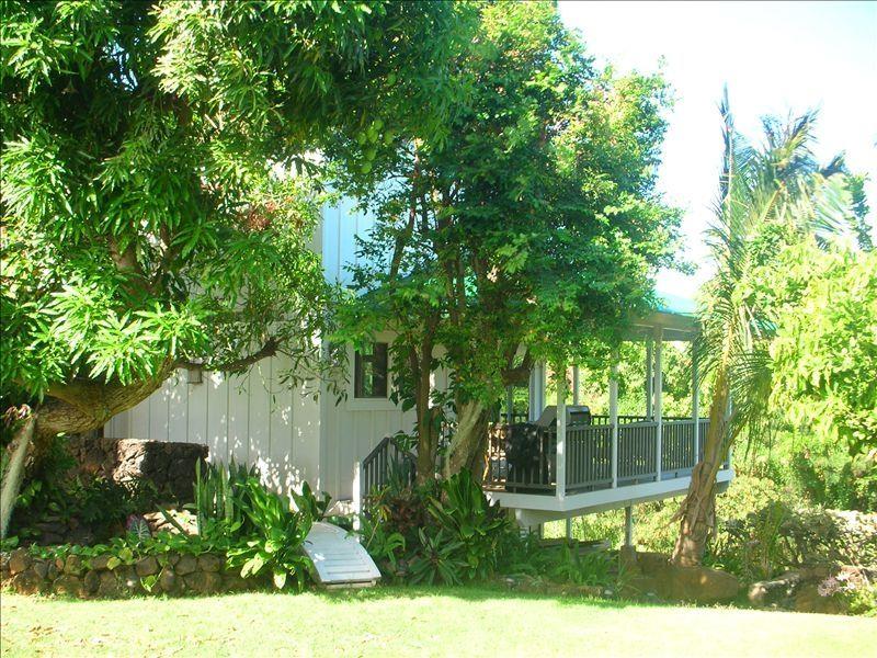 Ground floor lanai with views of stream  ocean