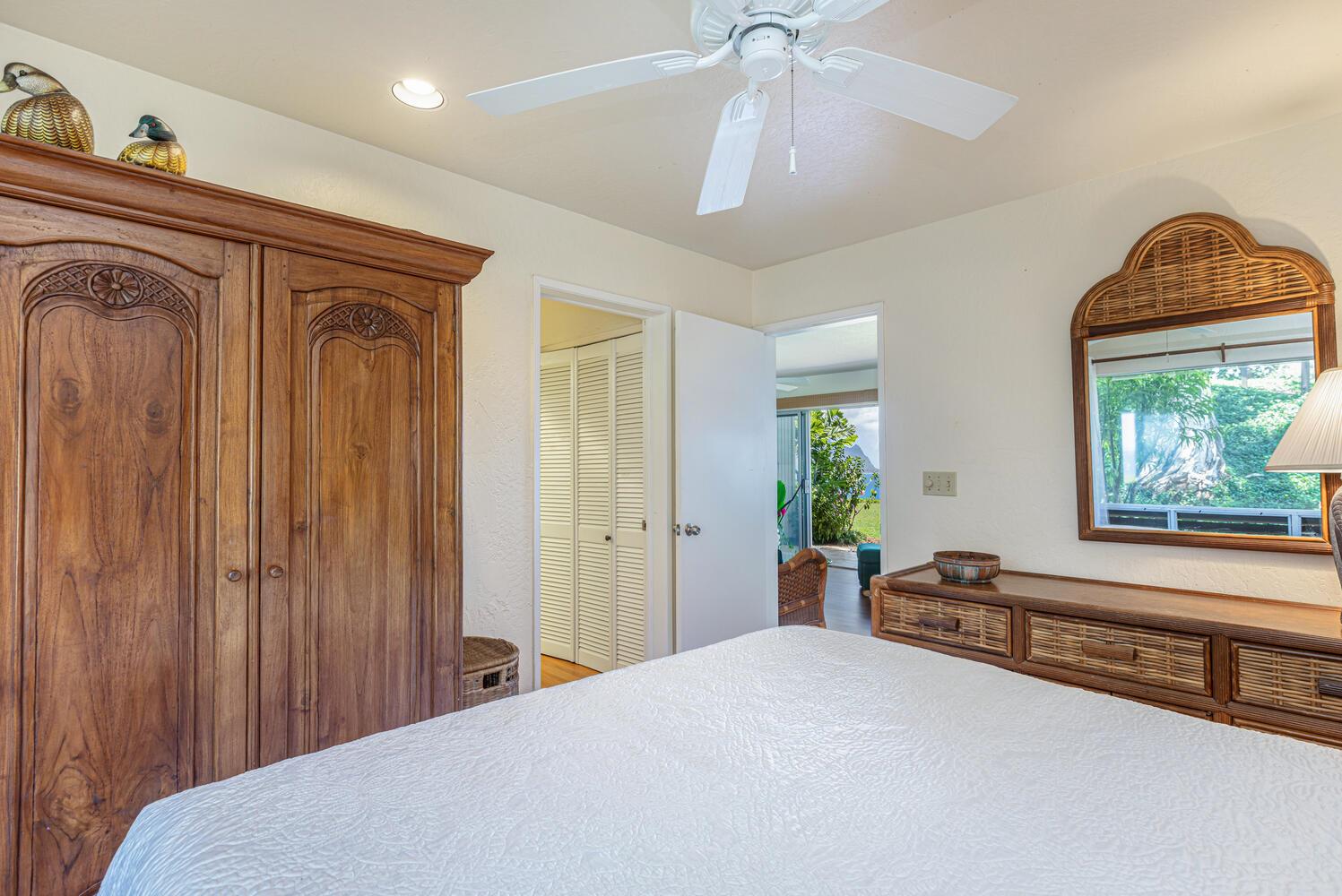 Master bedroom equipped with King size bed