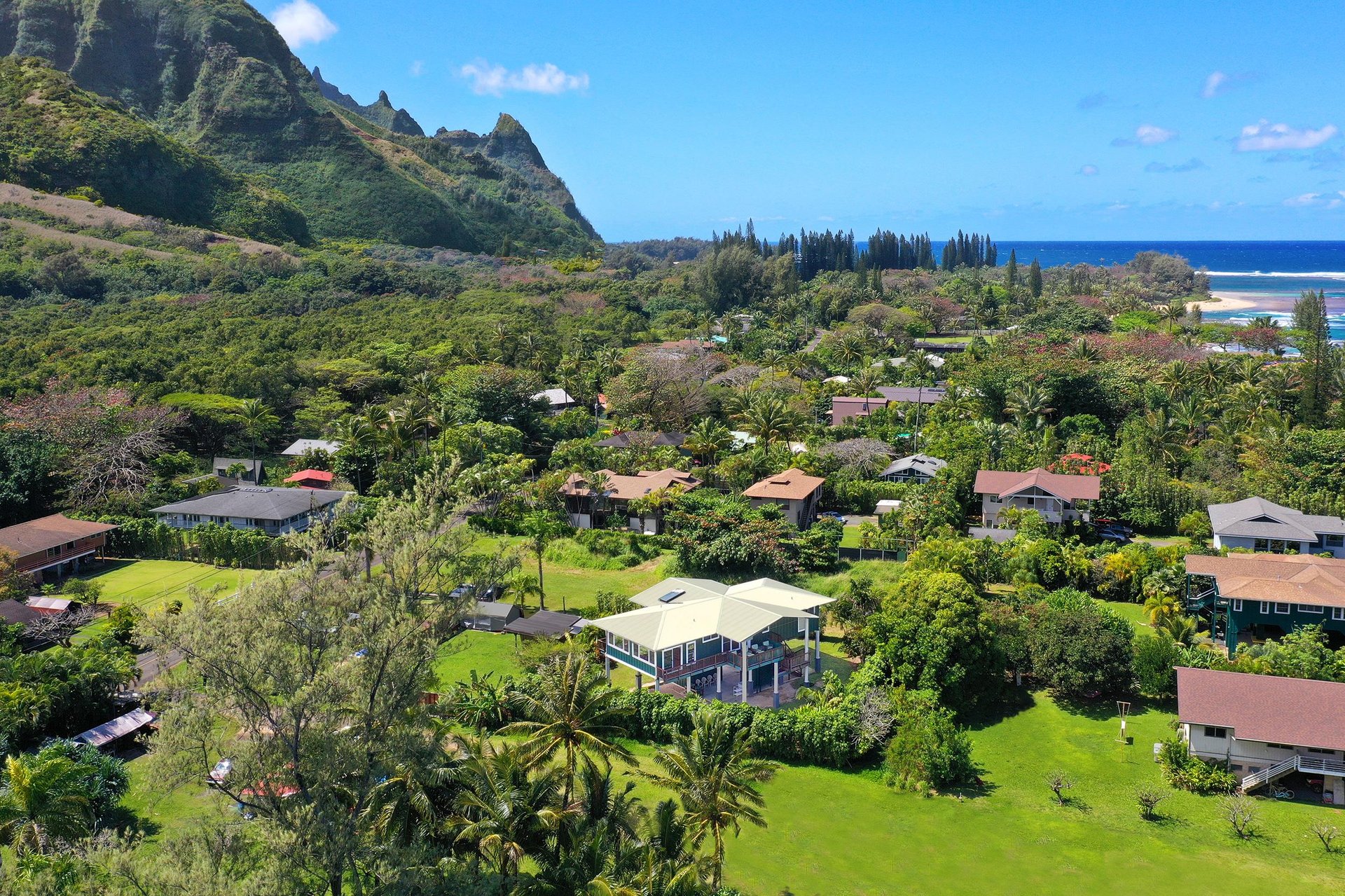 Haena Sunrise Aerial View