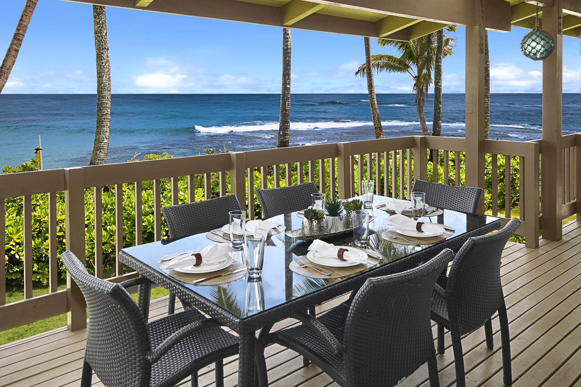 Enjoy home cooked meals on the lanai