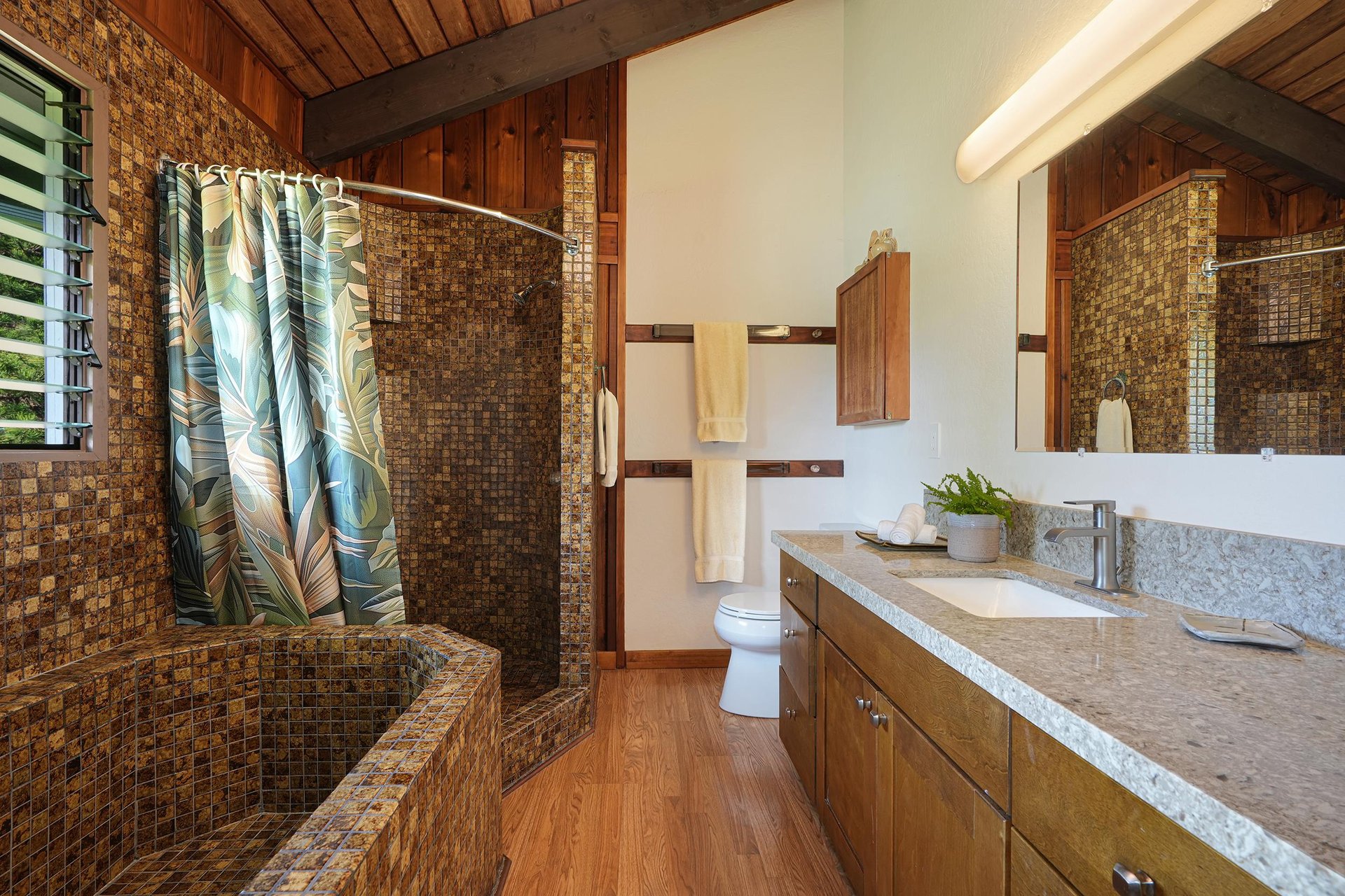 Master bathroom with shower and tub