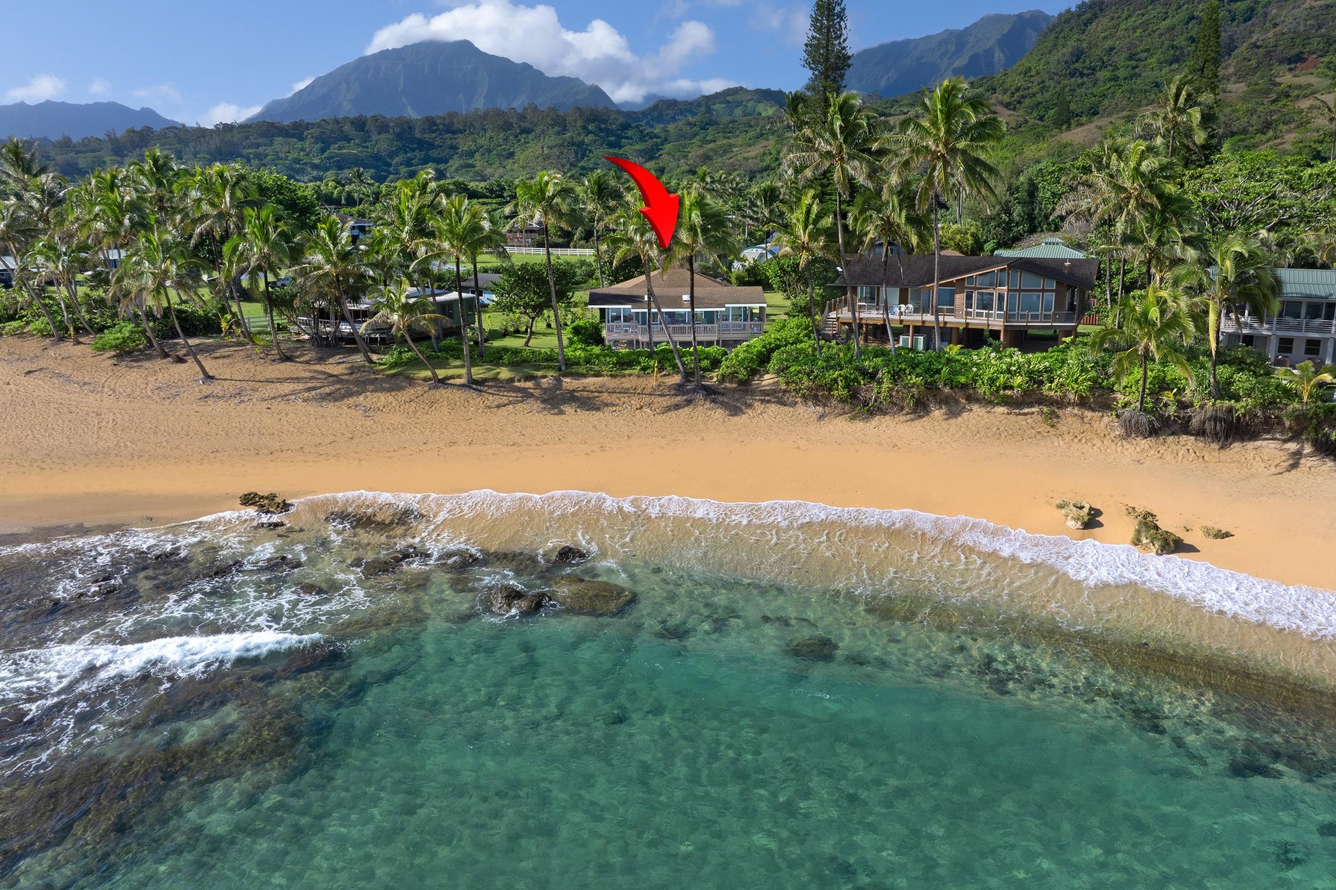 Aerial view of Hale Kahakai
