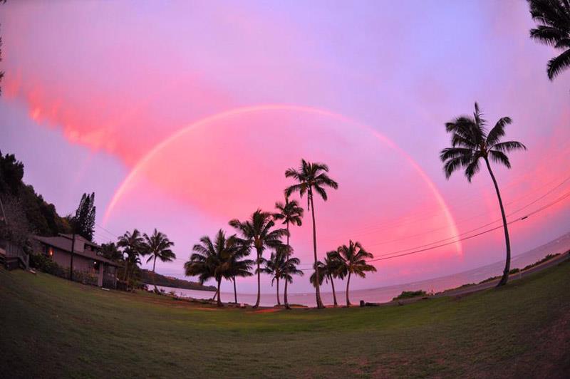 Sunset with a Rainbow