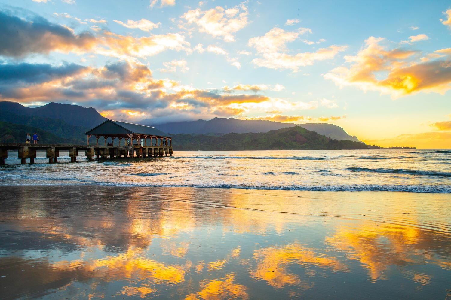 Sunset at Hanalei Bay