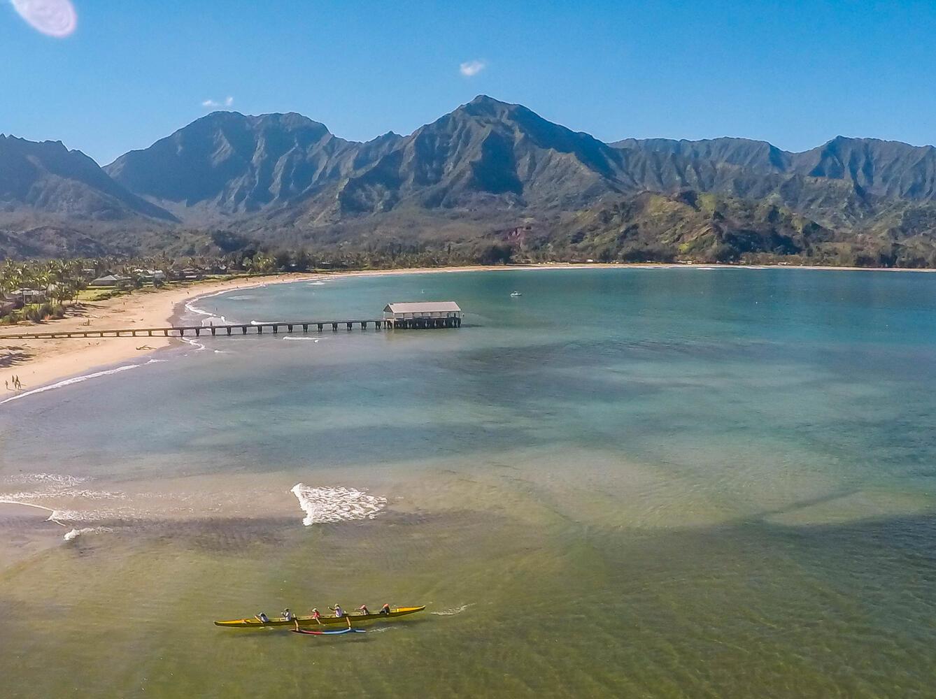 Aerial view of Hanalei Bay