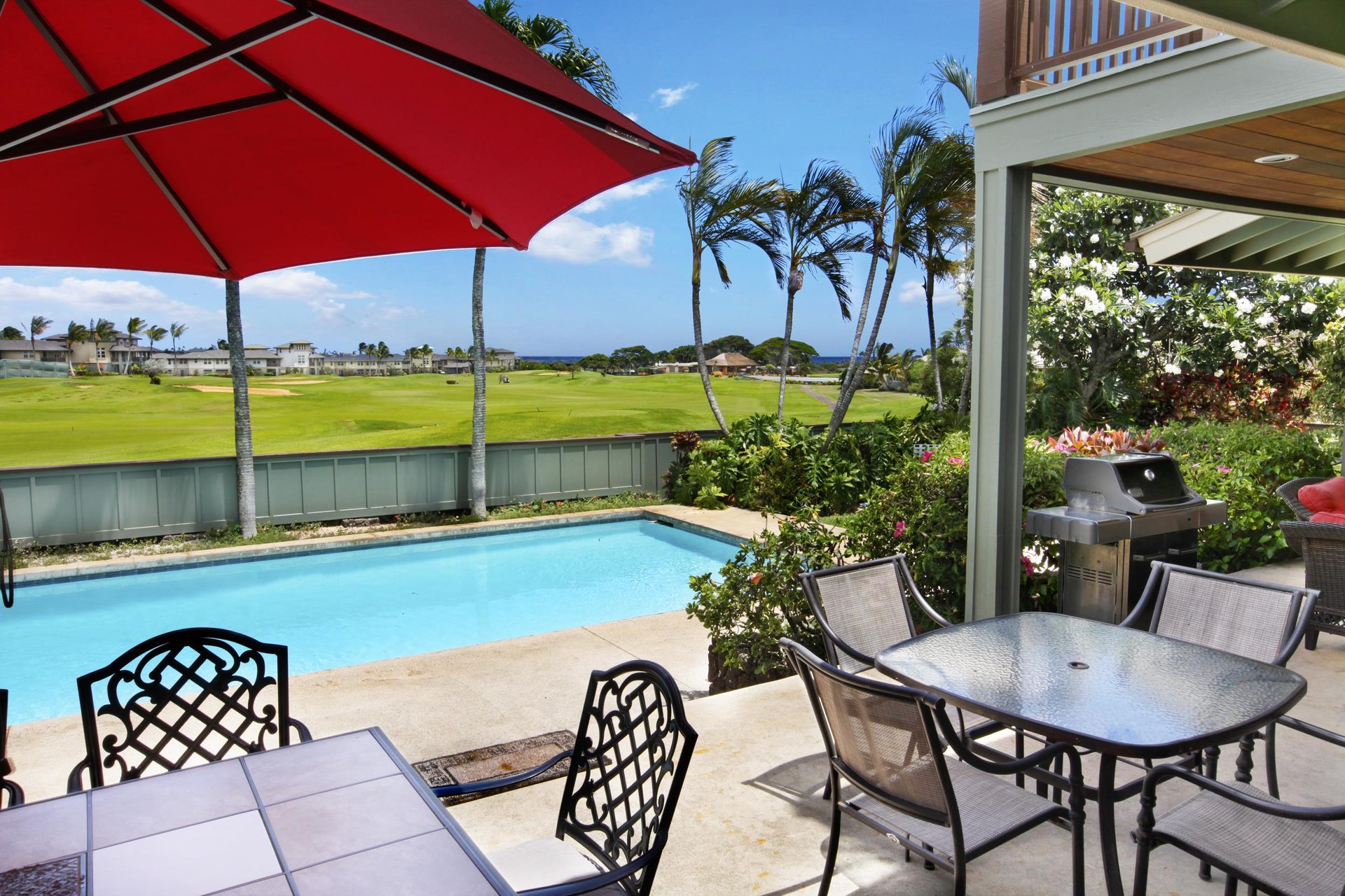 Lanai Area with private pool