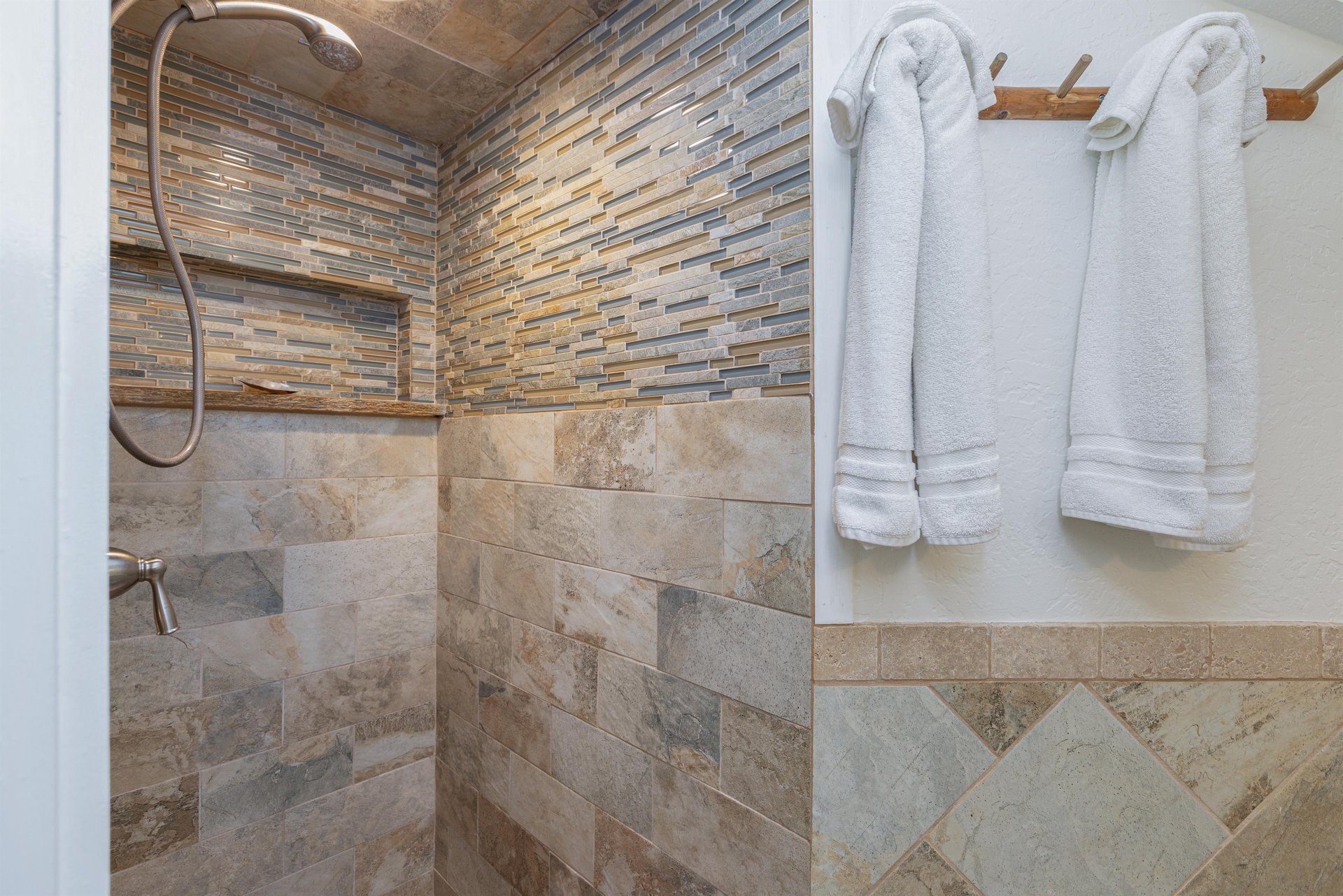 Shower in second ensuite bathroom