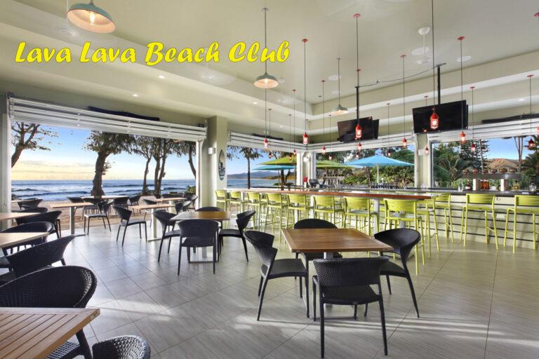 Enjoy indoor dining at Lava Lava Beach Club