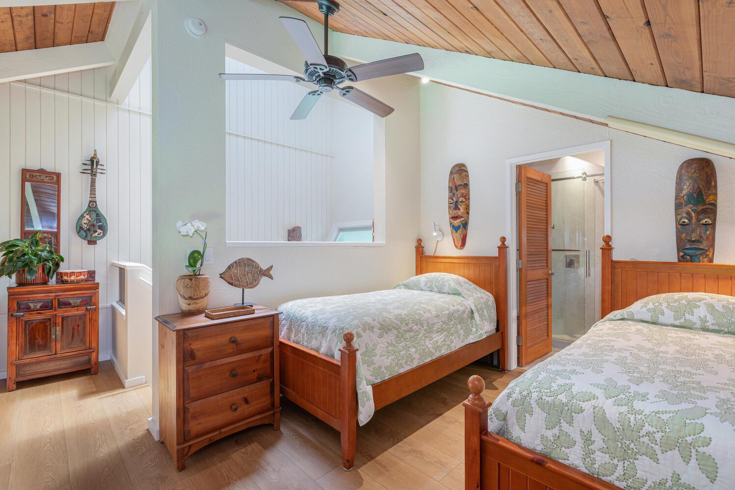 Upstairs loft style bedroom