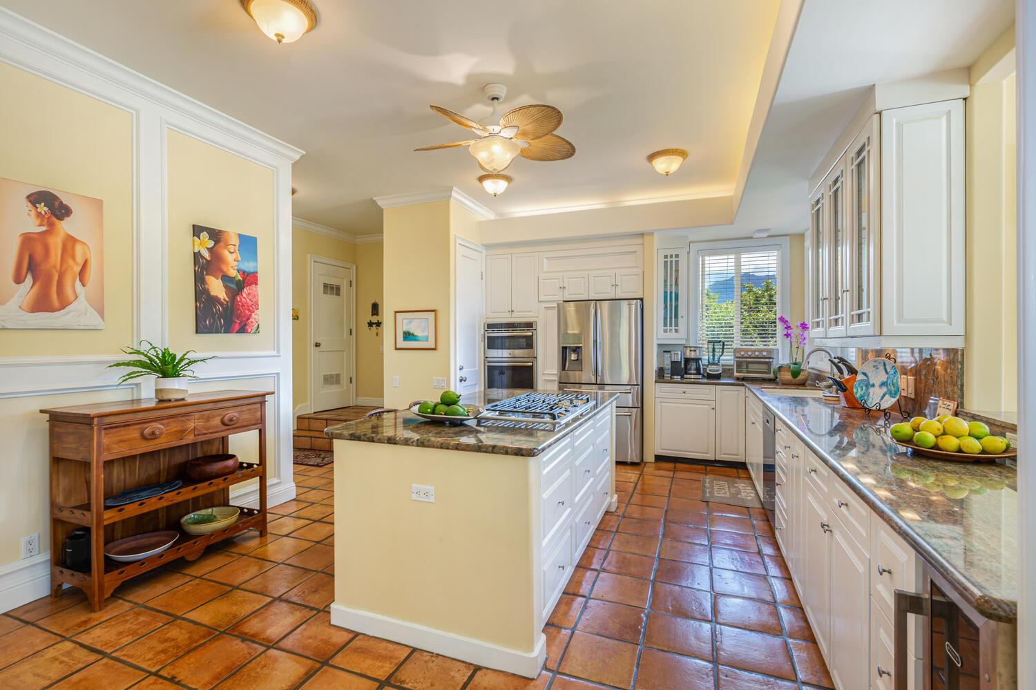 Kitchen is spacious  perfect for home cooked meals