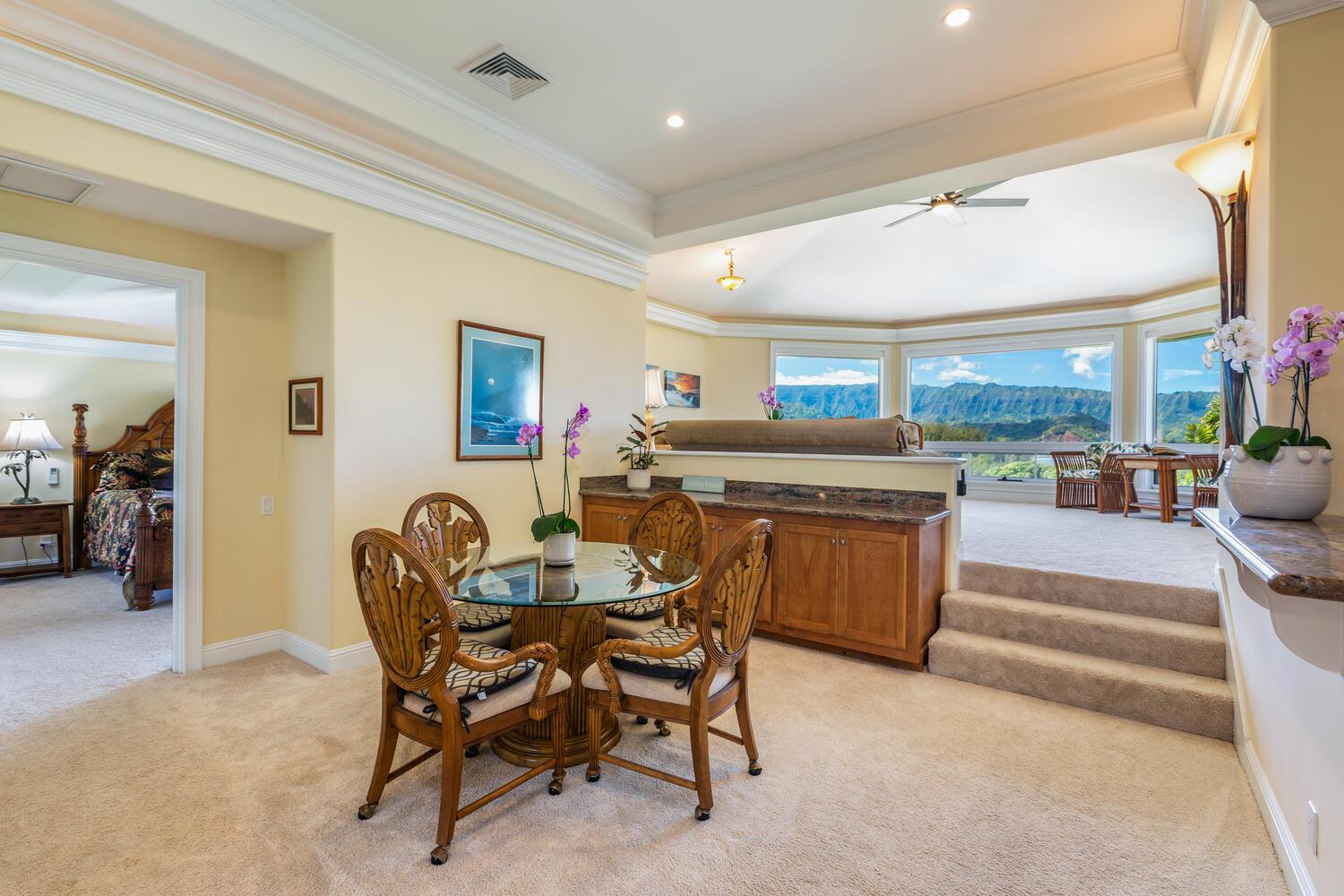 Upstairs dining area to enjoy meals