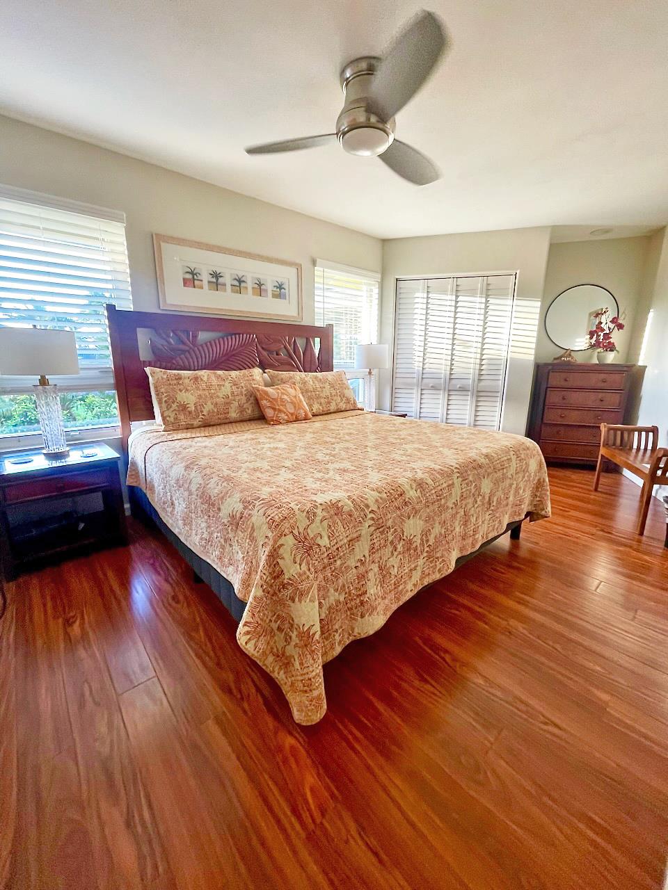 Downstairs bedroom 1 with king bed
