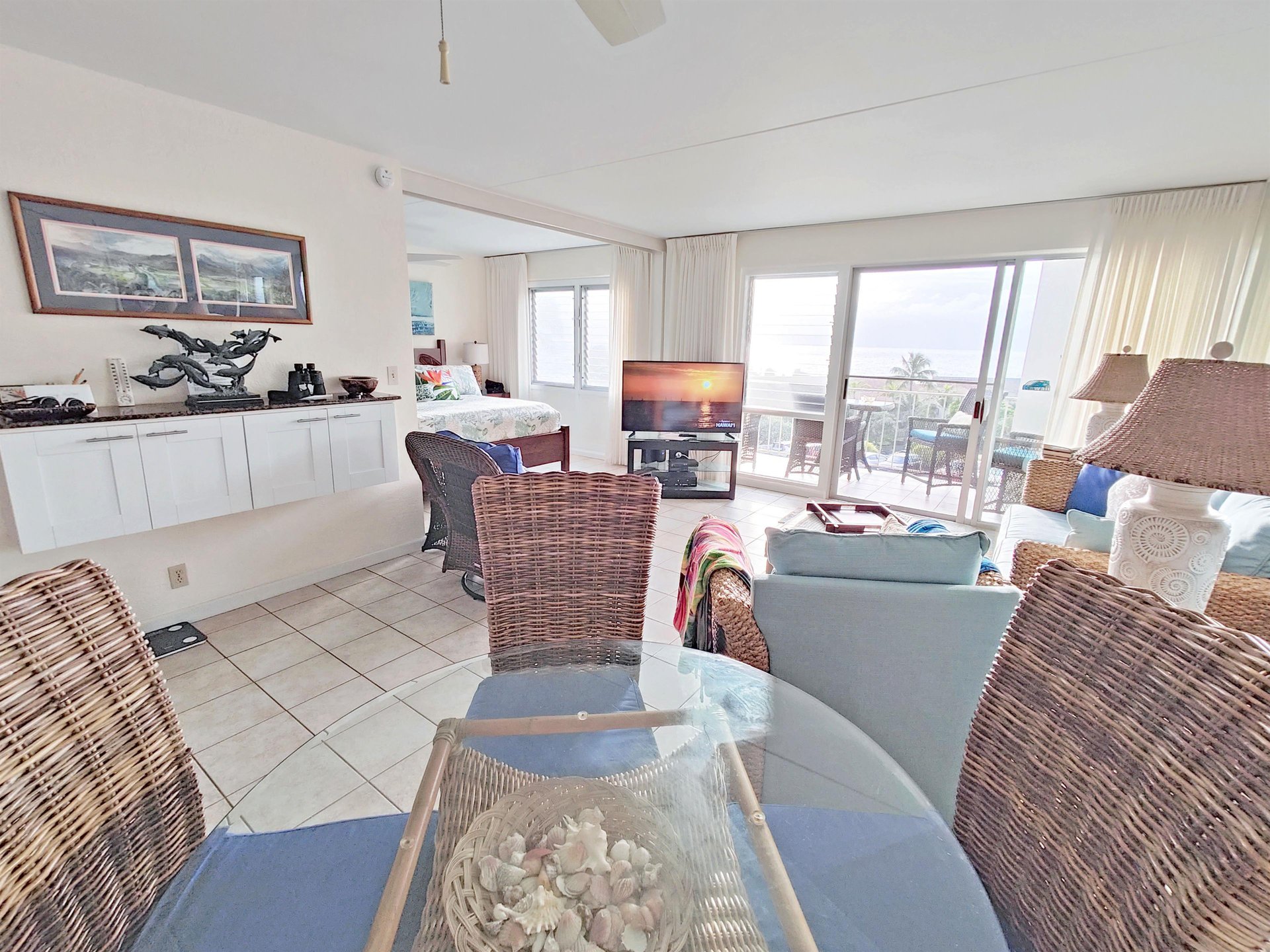 Living space with ocean view