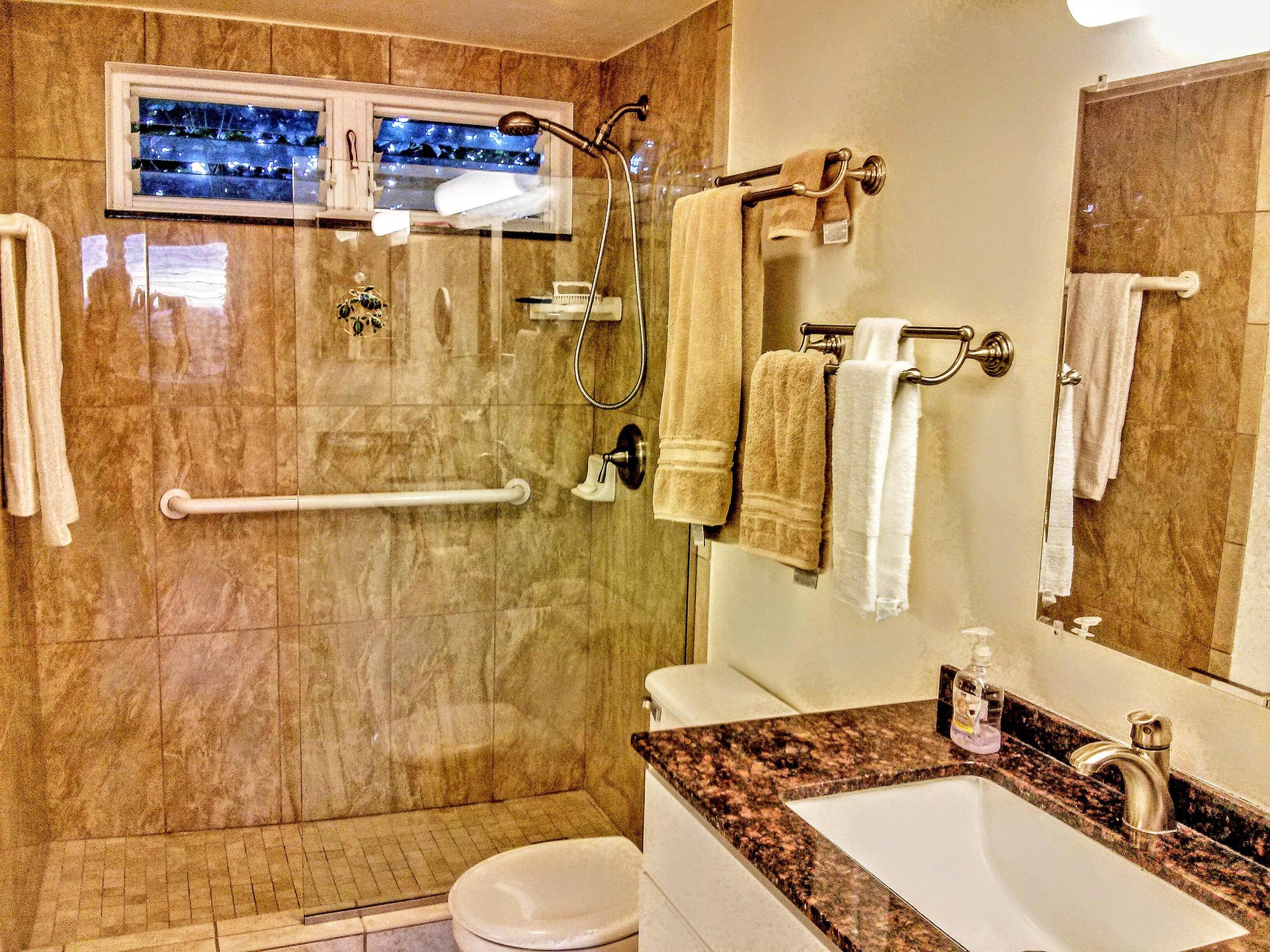Large walk in shower