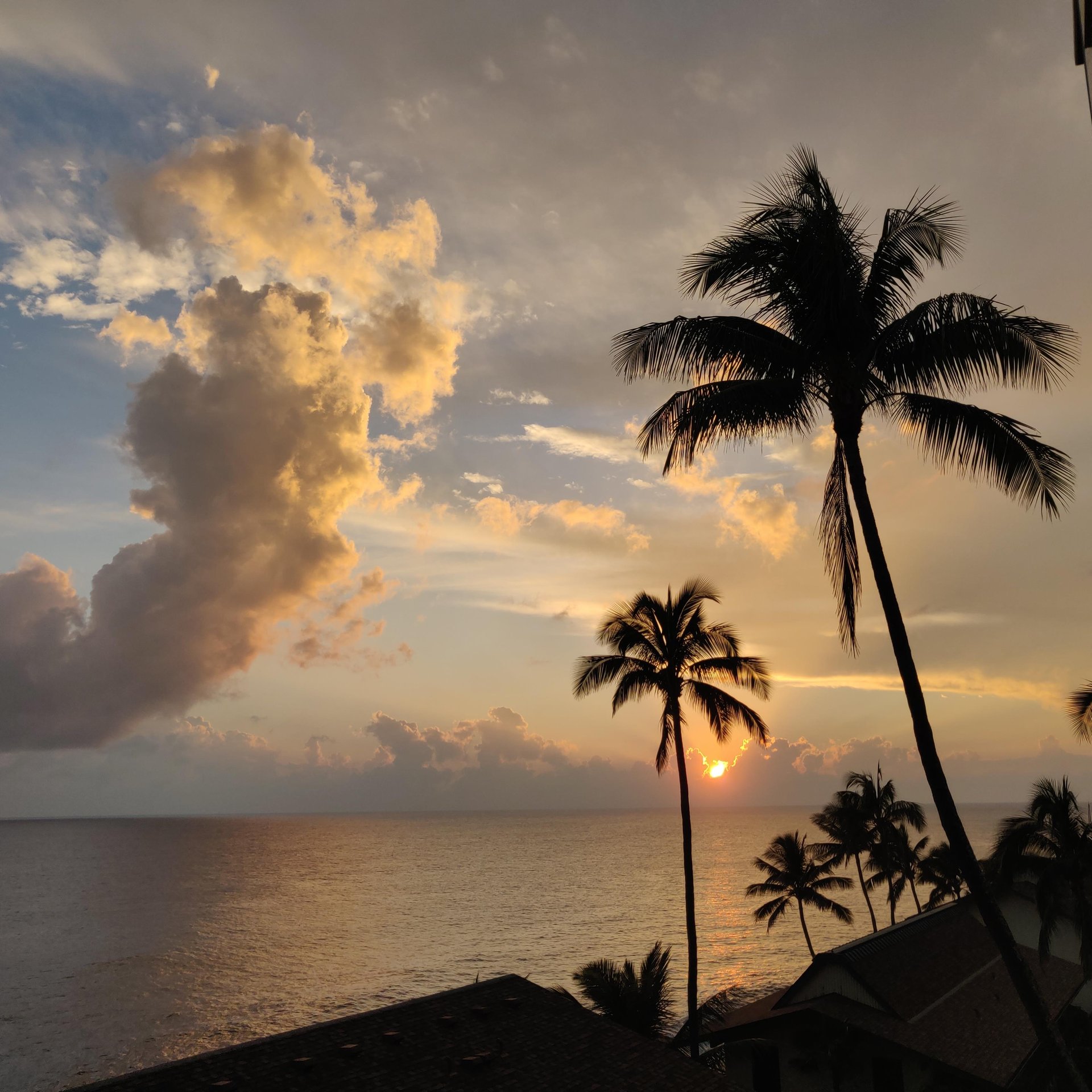 Sunset from walkway stairs