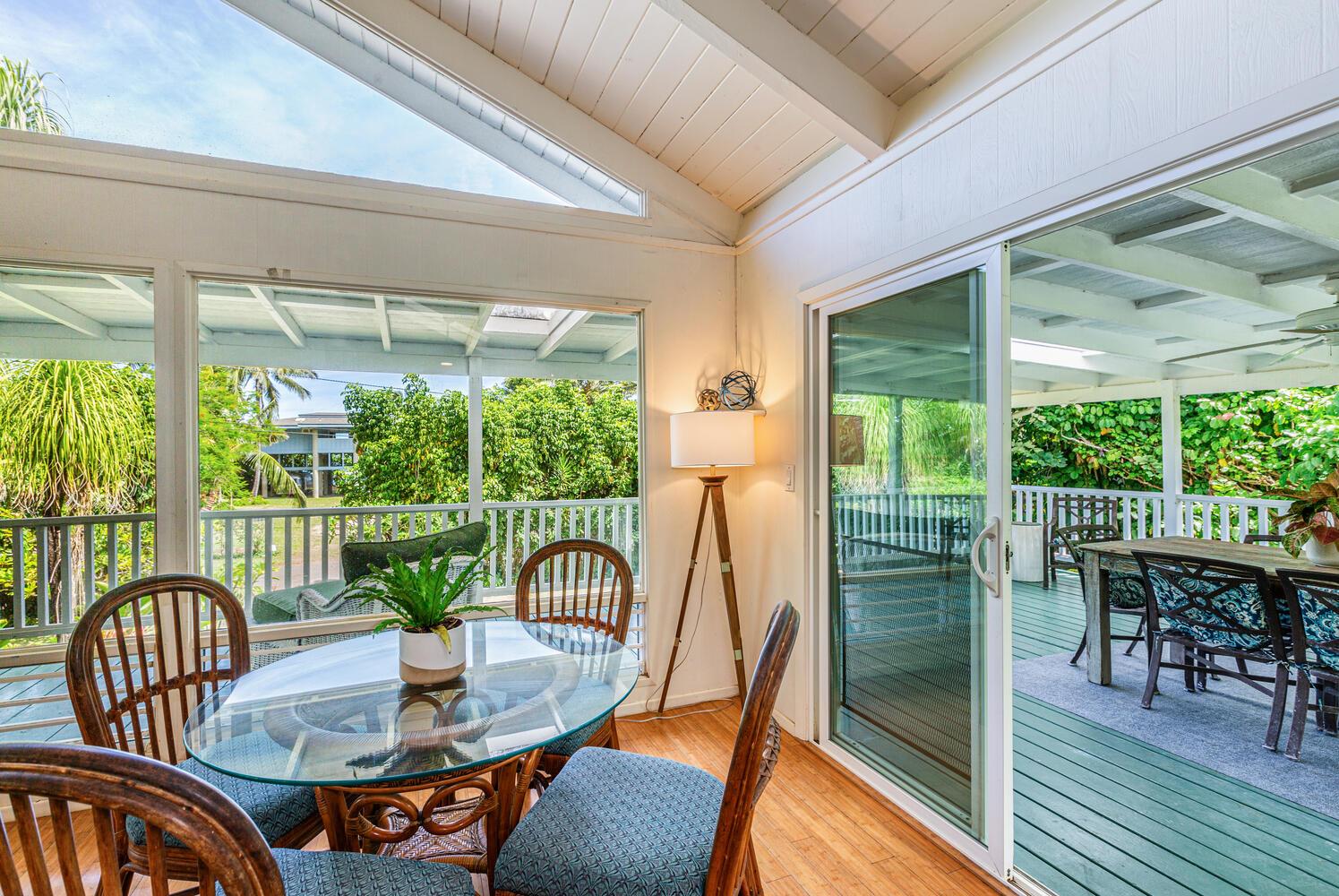 Inside  outdoor dining