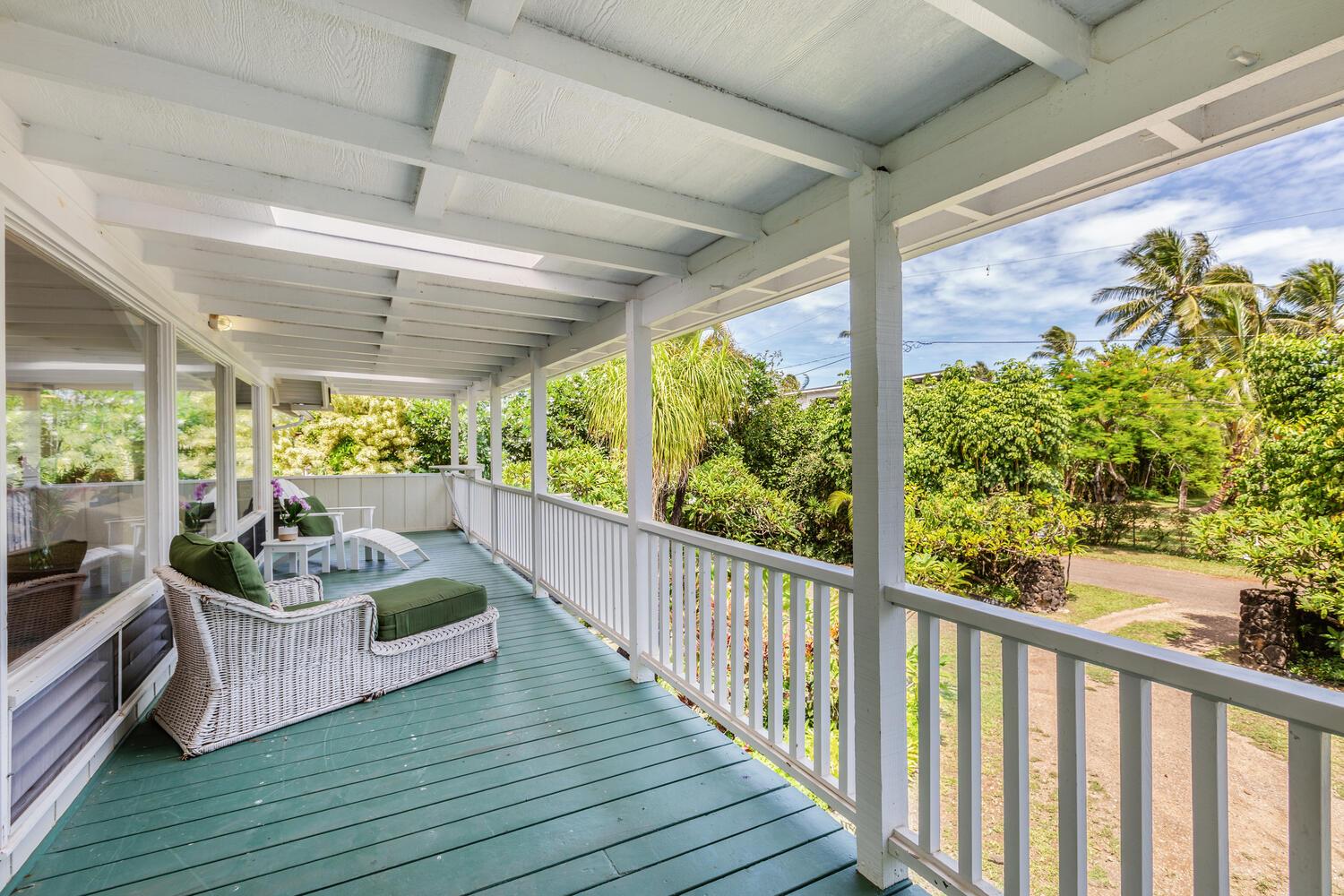 Enjoy relaxing out on lanai