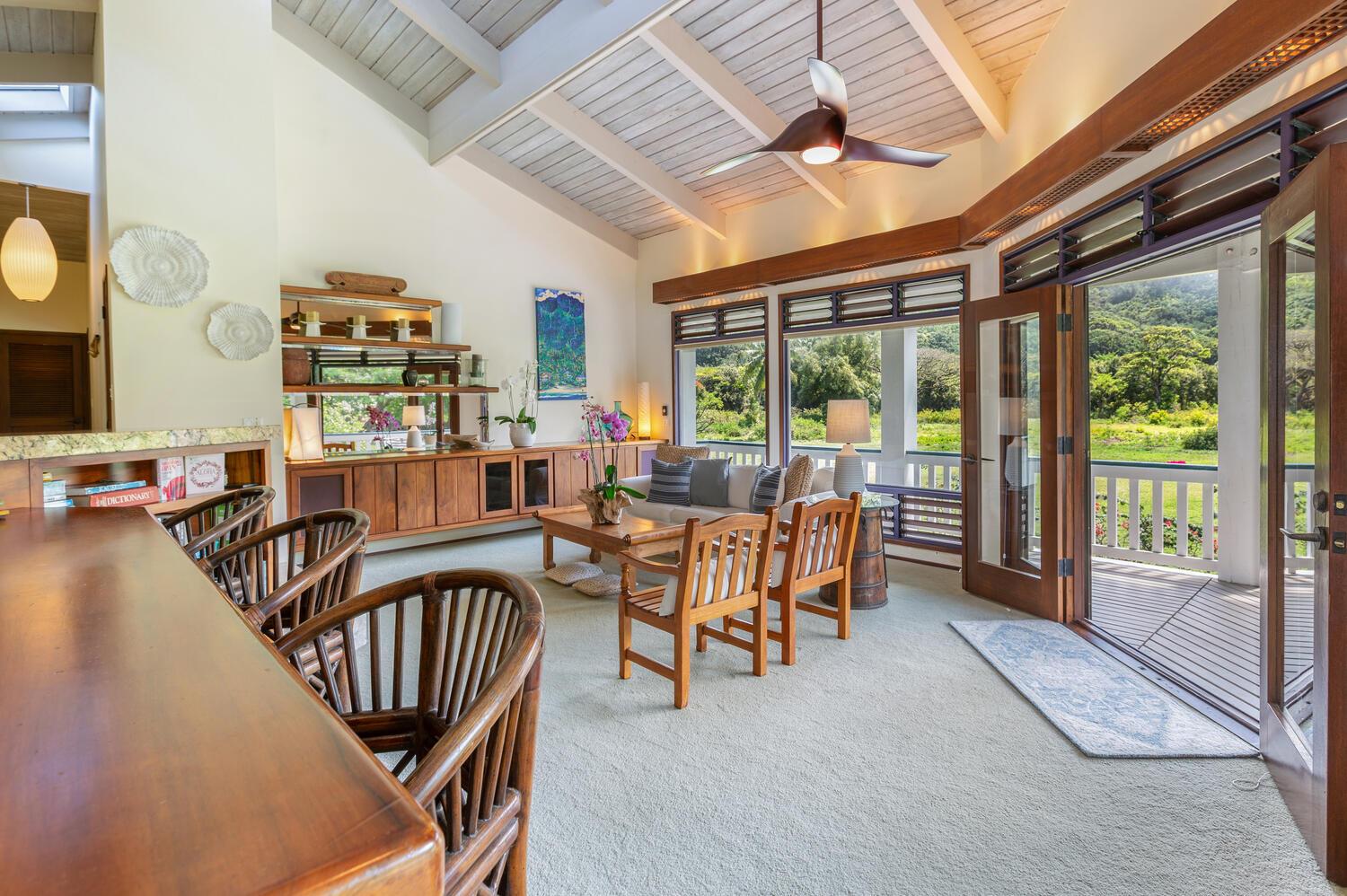 Kitchen to living area