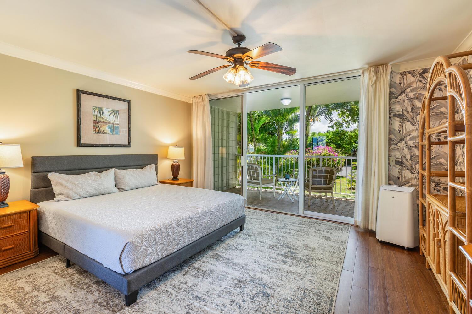 Master bedroom has its own lanai