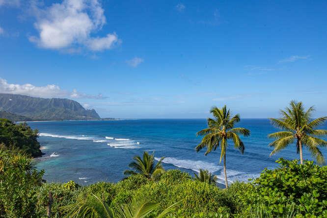 View of Ocean from Pali Ke Kua Grounds