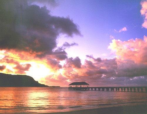 Take Pleasure in Beautiful sunsets and the Hanalei Pier