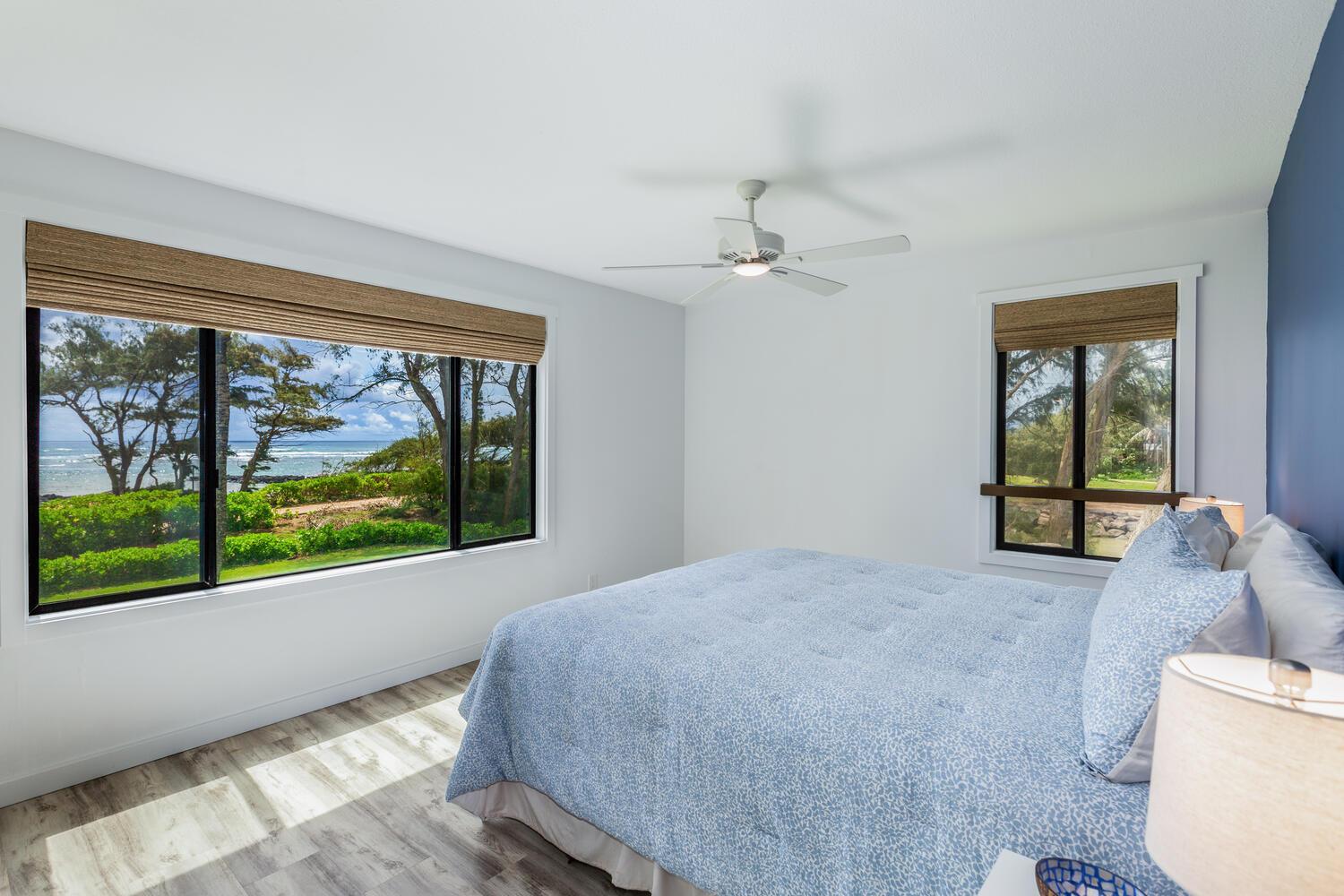 Main bedroom has a King bed