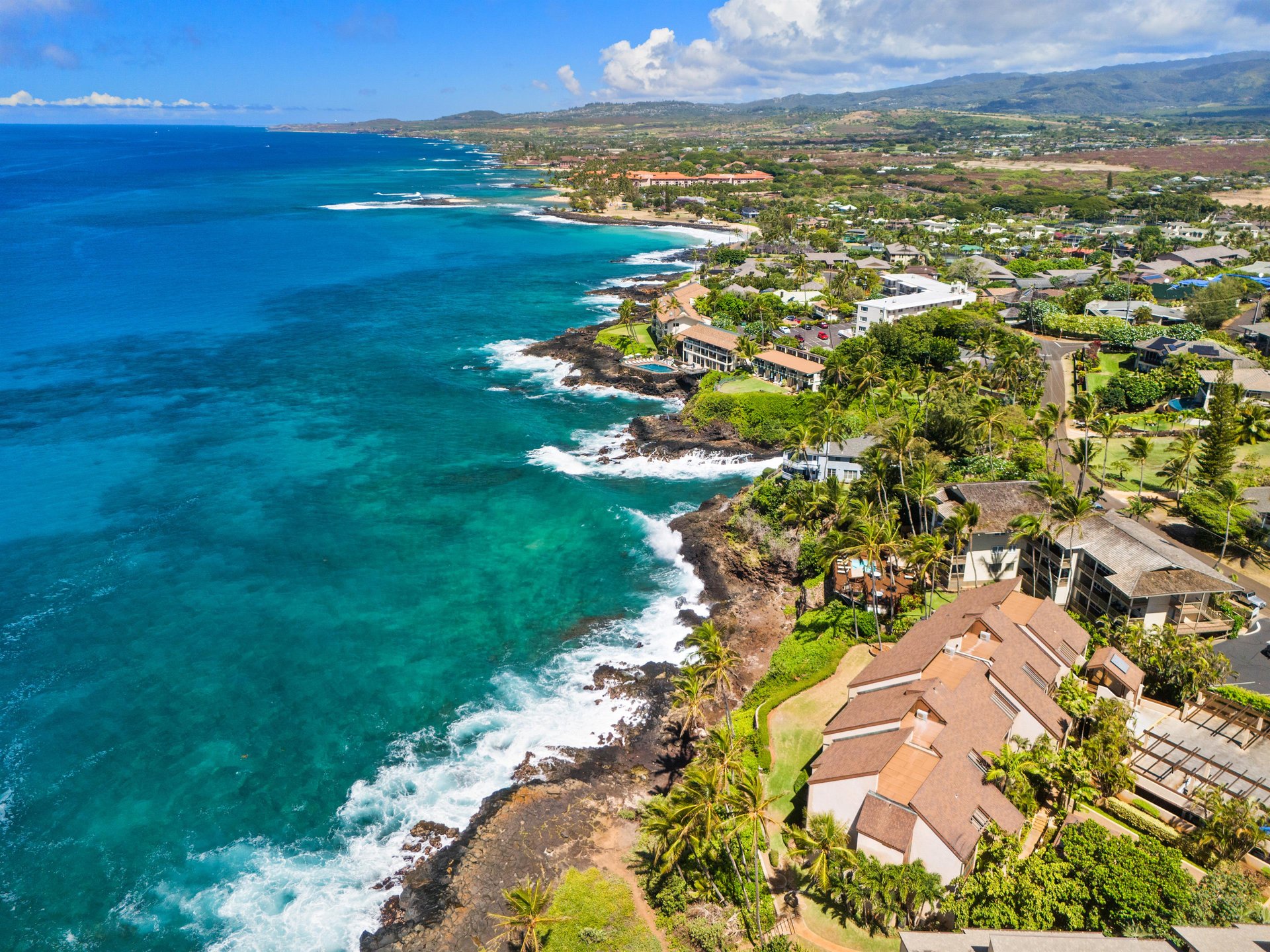 Aerial view of Poipu Makai