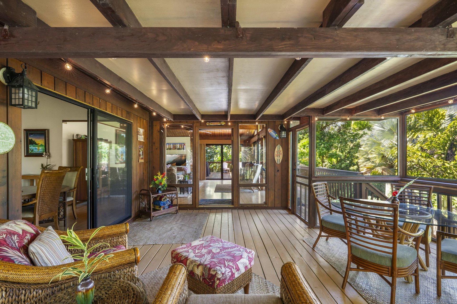 Screened lanai has access to kitchen and living area