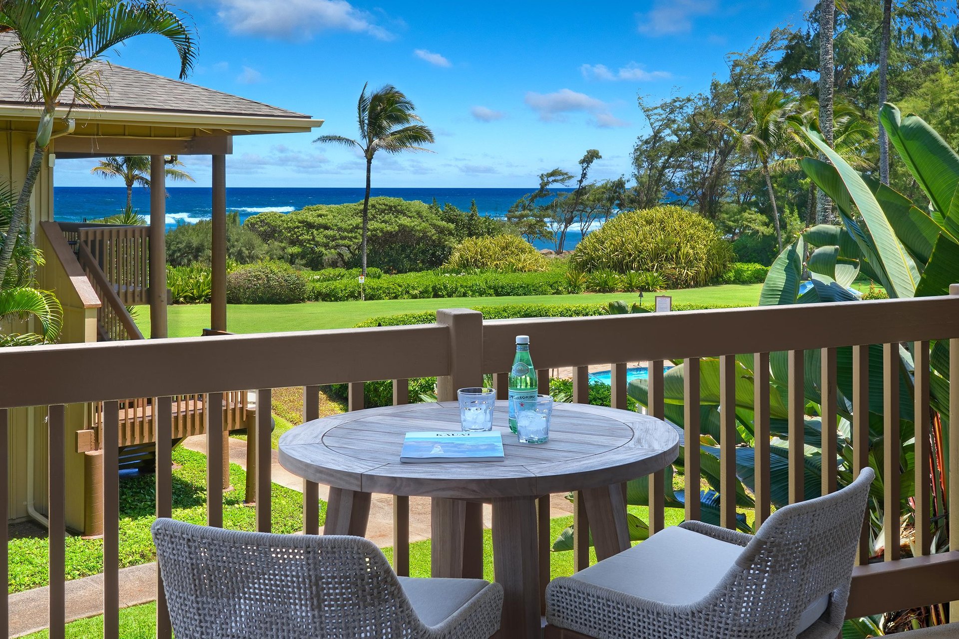Barheight furniture to take in the Ocean views