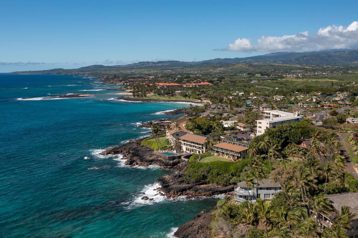 Sunset Kahili Aerial View