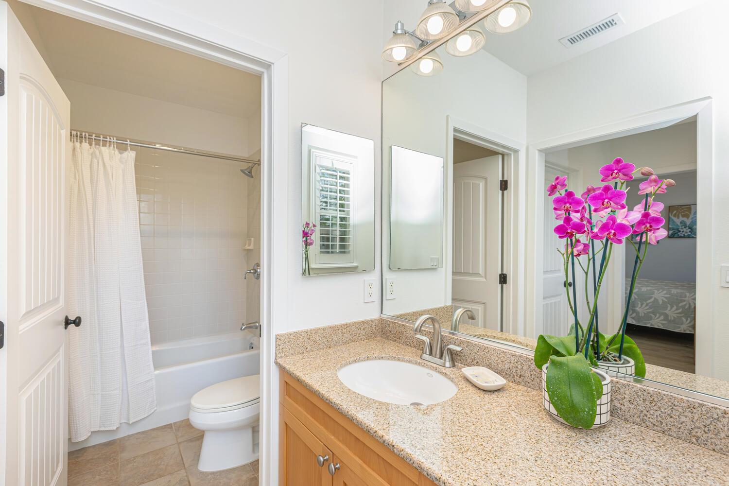 Second bathroom with privacy door