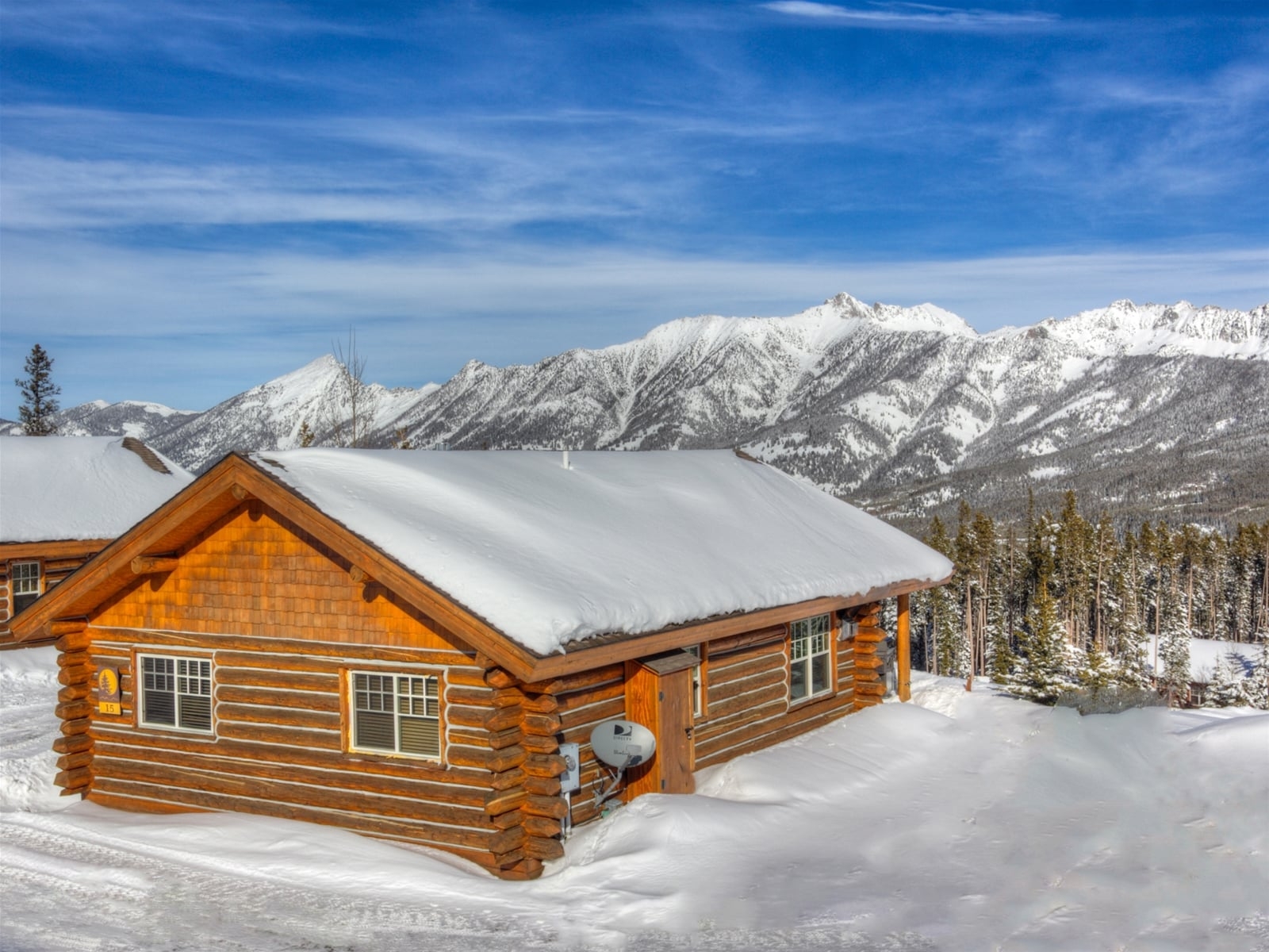 a cabin in the snow