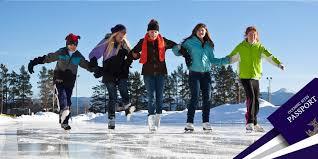 a group of people on ice