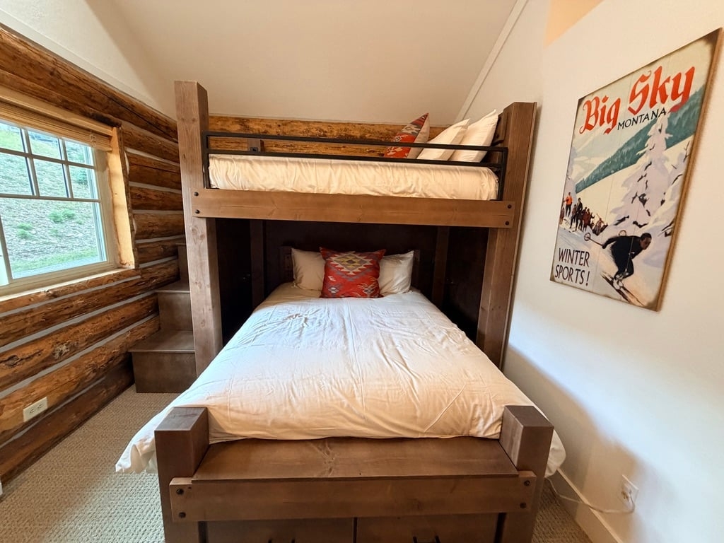 a bed in a room