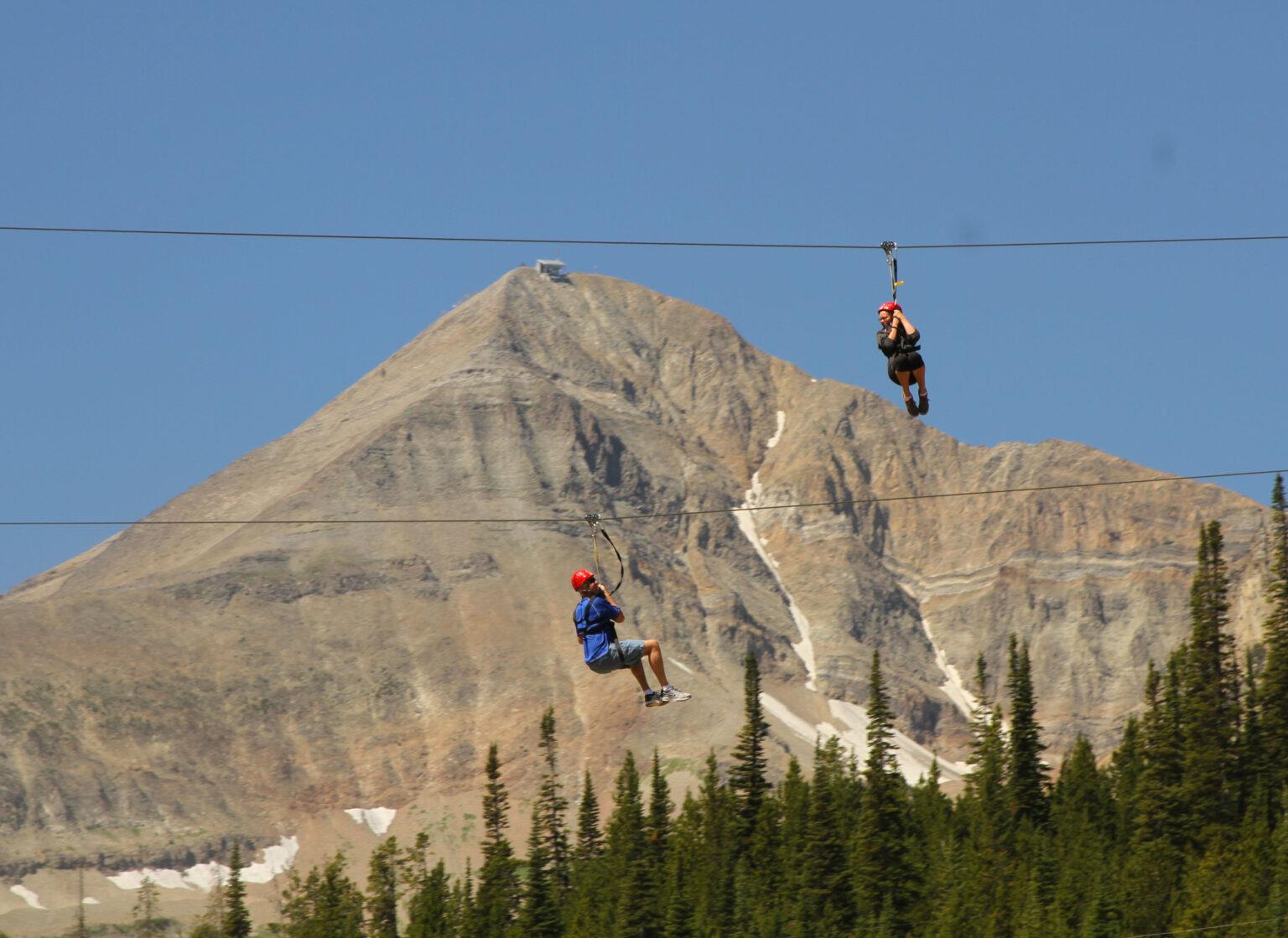 a person on a ski lift