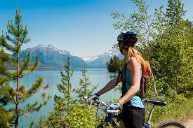 a person riding a bike