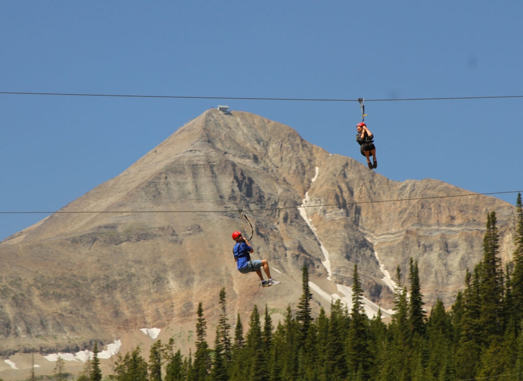 Big Sky Resorts Twin zipline is the crown gem of the zipline tour
