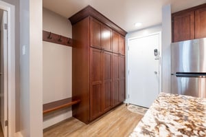 Convenient equipment storage in the entryway